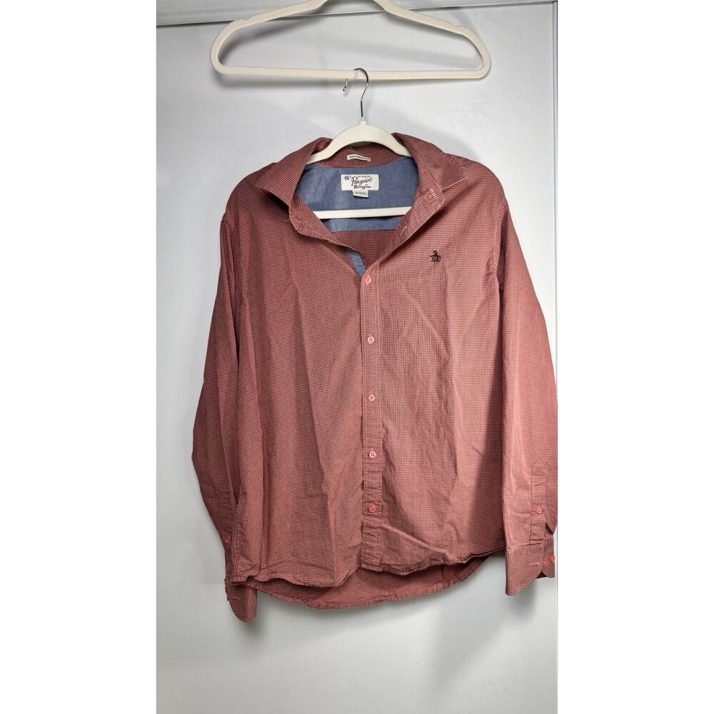 PENGUIN By MunsingWear Heritage slim Fit Maroon Long SleeveMen’s SIzE XL